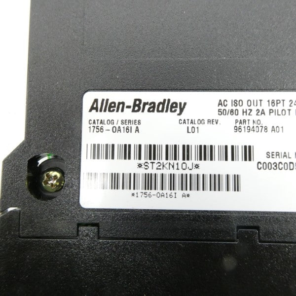 ALLEN BRADLEY 1756-OA16I SER. A F/W 2.1 24VDC REV. A01 NSMP