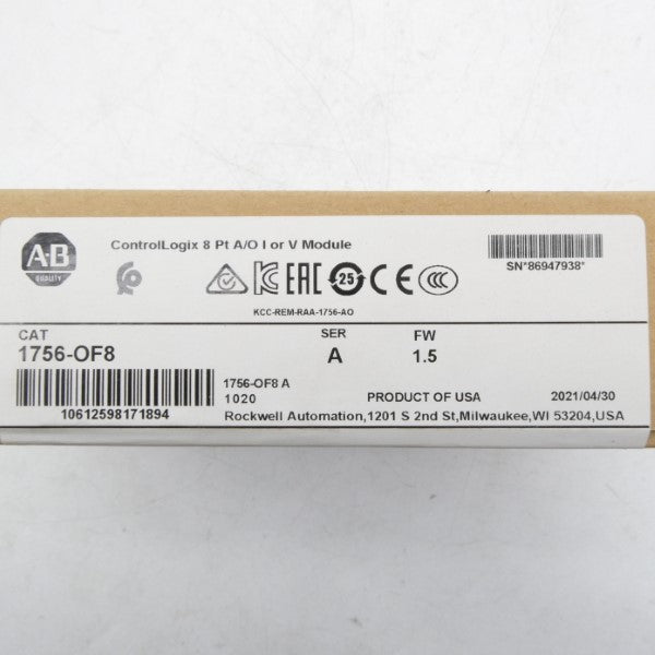 ALLEN BRADLEY 1756-OF8 SER. A F/W 1.5 DATE: 2021 NSMP
