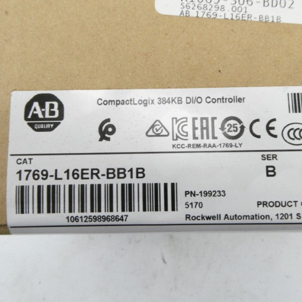 ALLEN BRADLEY 1769-L16ER-BB1B SER. B F/W 1.005 DATE: 2021 NSFS