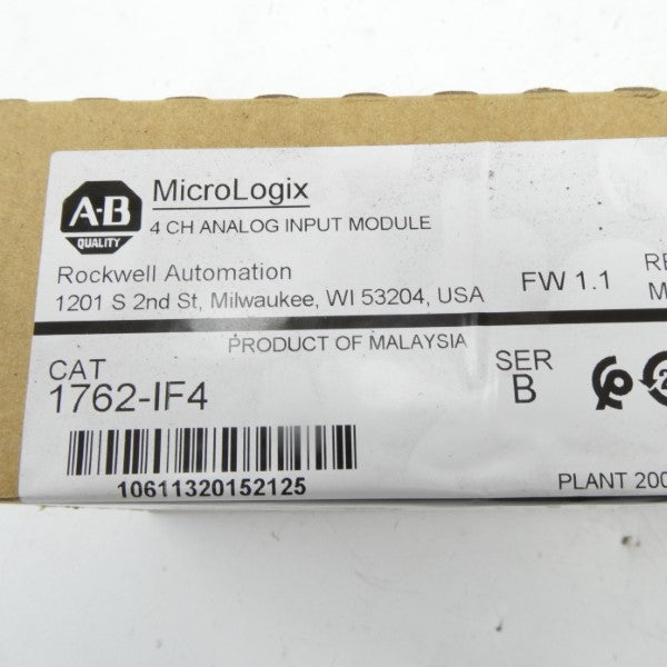 ALLEN BRADLEY 1762-IF4 SER. B F/W 1.1 DATE: 2022 REV. C NSFS