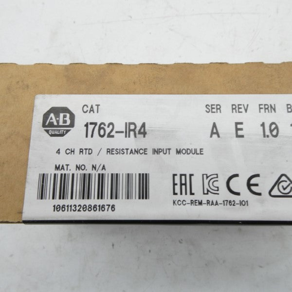 ALLEN BRADLEY 1762-IR4 SER. A F/W 1.0 DATE: 2016 REV. E NSFS