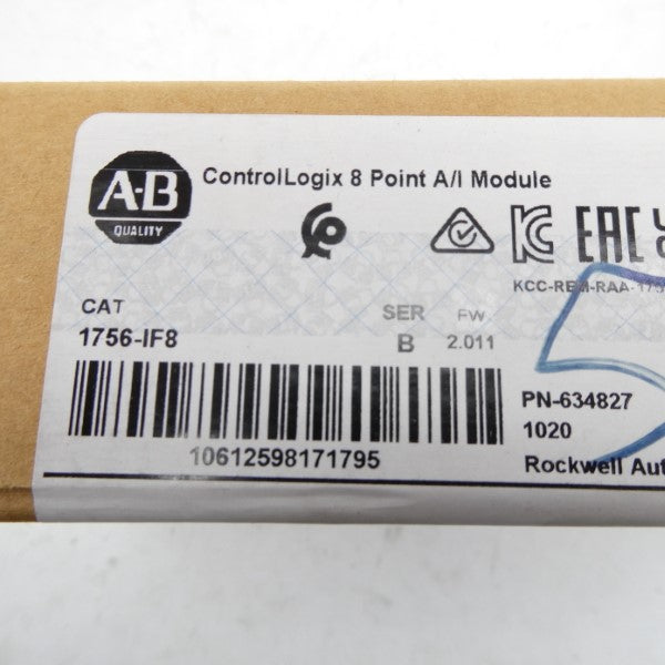 ALLEN BRADLEY 1756-IF8 SER. B F/W 2.011 DATE: 2022 NSFS