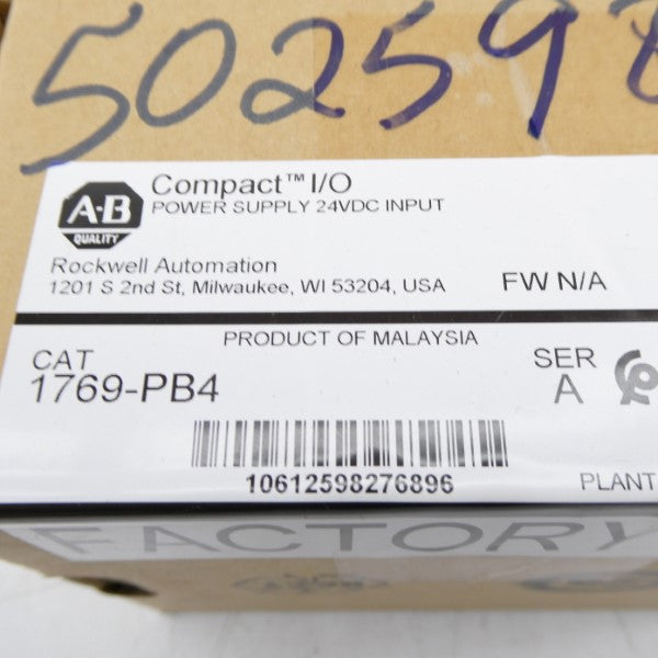 ALLEN BRADLEY 1769-PB4 SER. A 24VDC DATE: 2022 NSFS