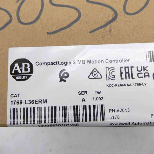 ALLEN BRADLEY 1769-L36ERM SER. A F/W 1.002 DATE: 2022 NSFS