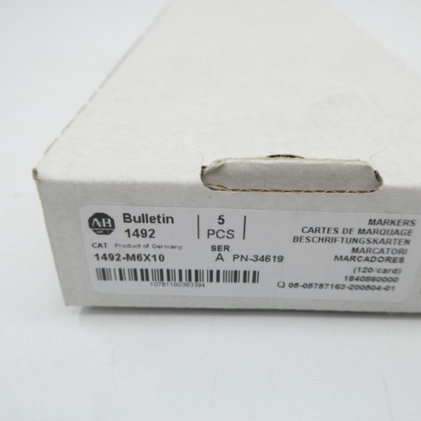 ALLEN BRADLEY 1492-M6X10 SER. A (PKG OF 5) (WH) NSMP