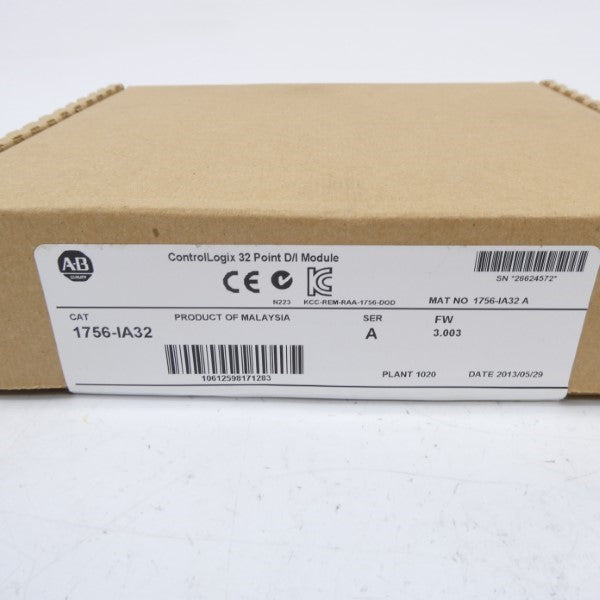 ALLEN BRADLEY 1756-IA32 SER. A F/W 3.003 DATE: 2013 NSFS