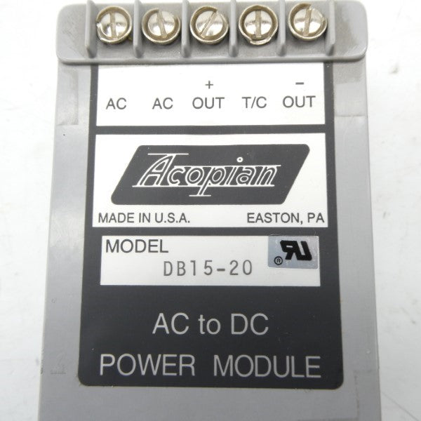 ACOPIAN DB15-20 NSNP