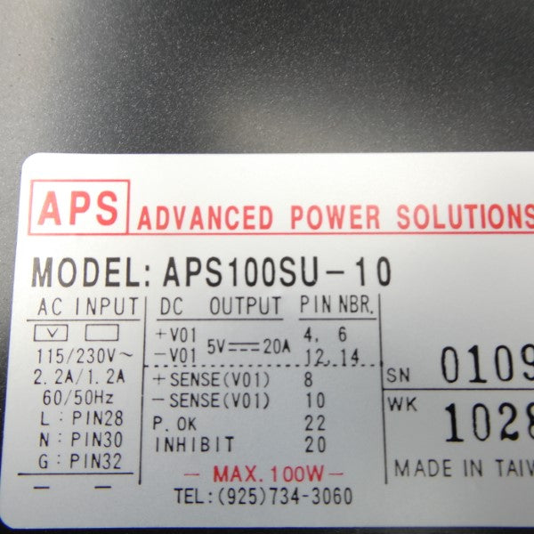 ADVANCED POWER SOLUTIONS APS100SU-10 115/230V 1.2/2.2A NSNP