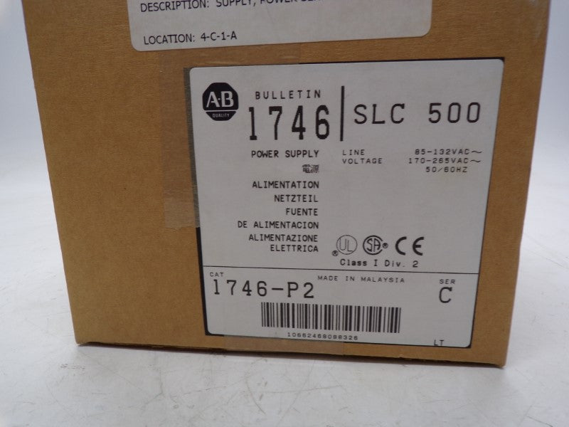 ALLEN BRADLEY 1746-P2 SER. C 170-265VAC NSFS