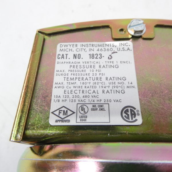 DWYER 1823-5 480VAC 10A 10PSI NSMP