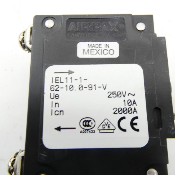 AIRPAX IEL11-1-62-10.0-91-V 250V 10A NSNP