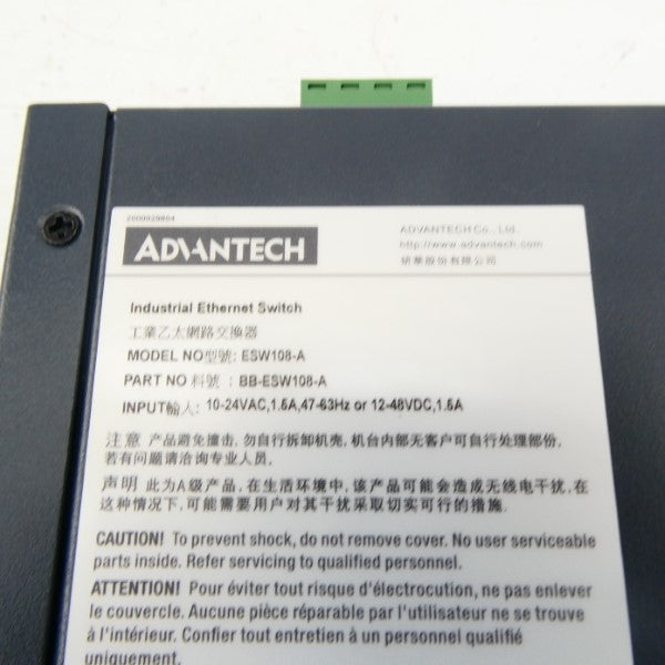 ADVANTECH BB-ESW108-A ESW108-A 10-24VAC 1.5A NSMP