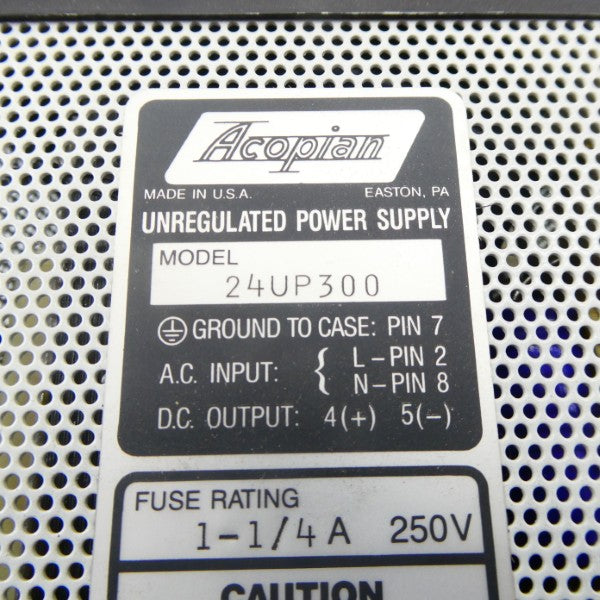 ACOPIAN 24UP300 250V 1-1/4A NSNP