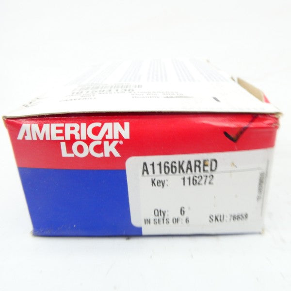 AMERICAN LOCK A1166KARED 116272 (PKG OF 6) NSMP