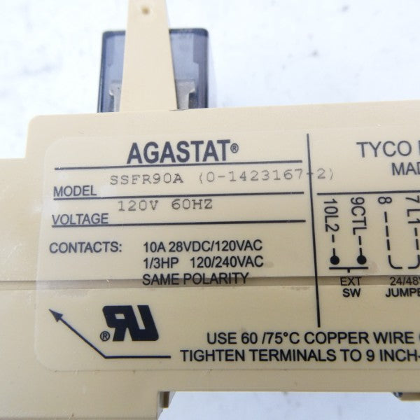 AGASTAT SSFR90A 0-1423167-2 120V NSMP