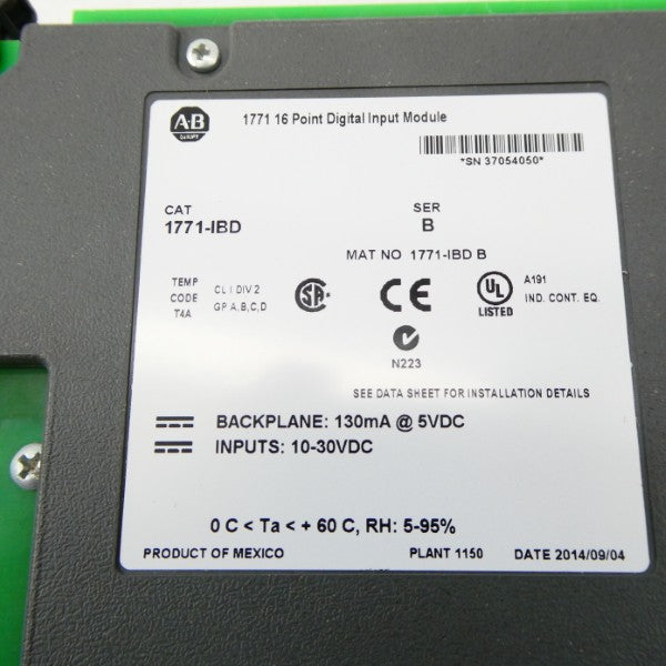 ALLEN BRADLEY 1771-IBD SER. B 10-30VDC (AS PICTURED) NSMP