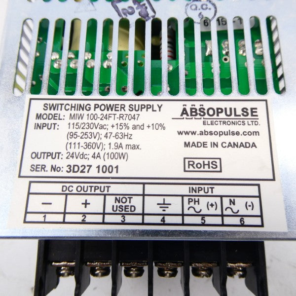 ABSOPULSE MIW100-24FT-R7047 115/230VAC NSNP