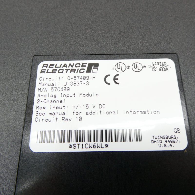 RELIANCE ELECTRIC 57C409 0-57409-H 15VDC REV. 10 NSNP