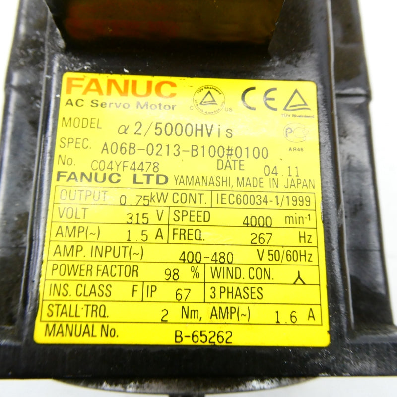 FANUC A06B-0213-B100#0100 400-480V 1.5A UNMP
