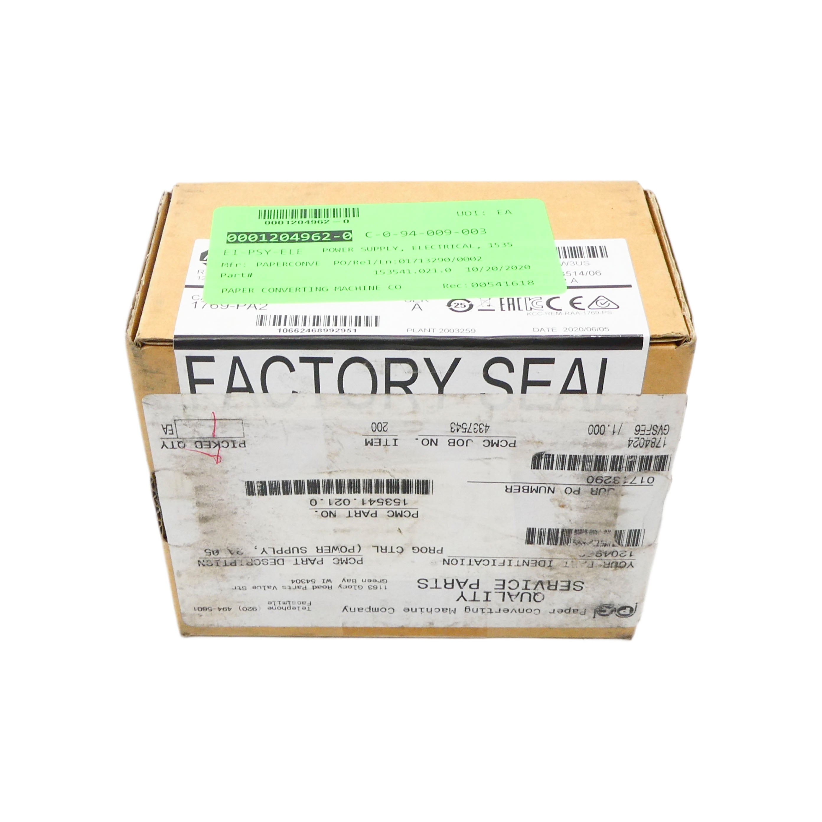 ALLEN BRADLEY 1769-PA2 SER. A DATE: 2020 NSFS