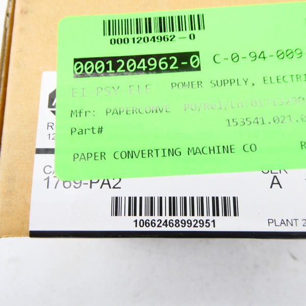 ALLEN BRADLEY 1769-PA2 SER. A DATE: 2020 NSFS