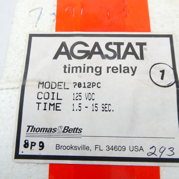 AGASTAT 7012PC 125VDC 1.5-15S NSFS