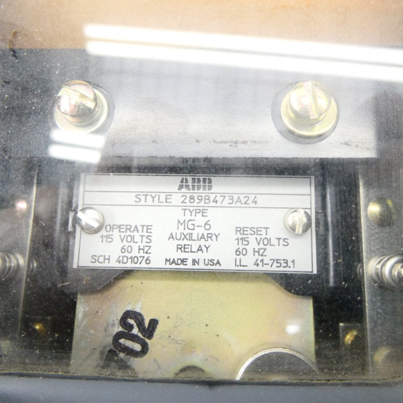 ABB 289B473A24 MG-6 115V NSNP