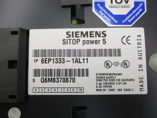 SIEMENS 6EP1333-1AL11 120/230V 2A NSMP
