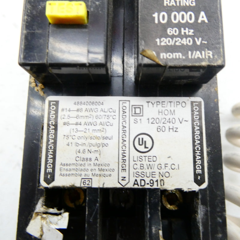 SQUARE D HOM250GFCI 120/240V 50A UNMP