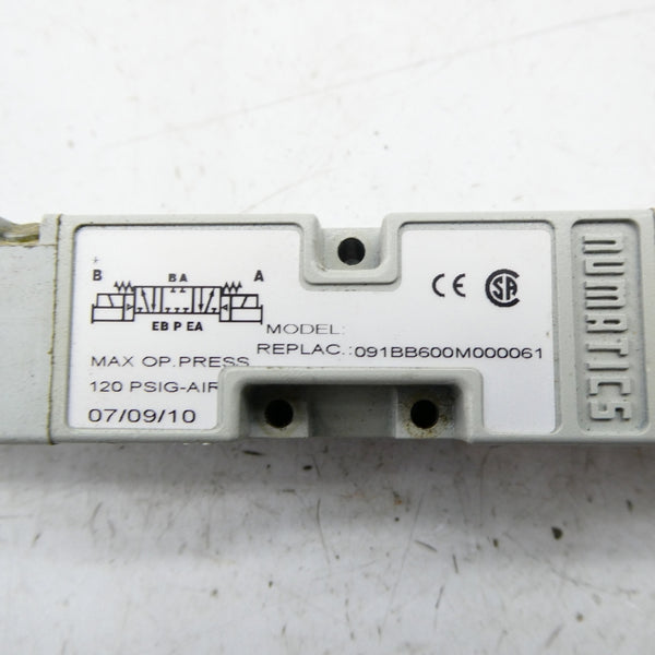 NUMATICS 091BB600M000061 120PSI NSNP