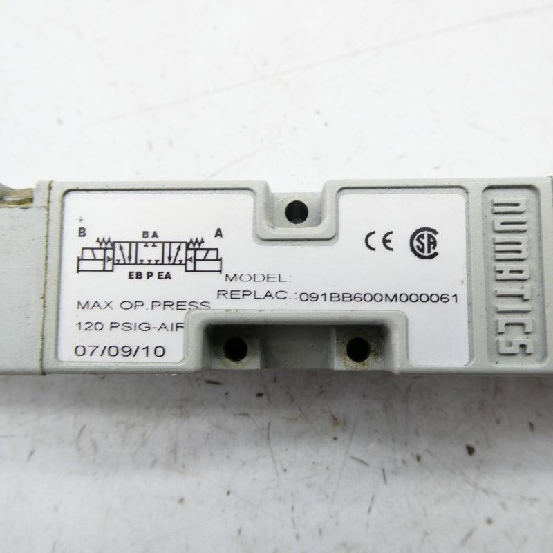 NUMATICS 091BB600M000061 120PSI NSNP