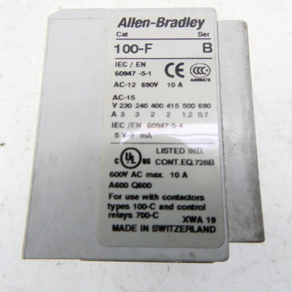 ALLEN BRADLEY 100-FAB40 SER. B 600VAC 10A NSNP