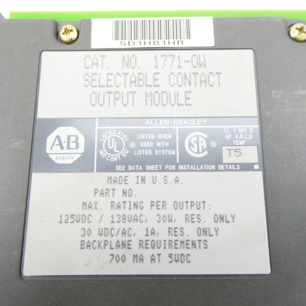 ALLEN BRADLEY 1771-OW 138VAC NSNP