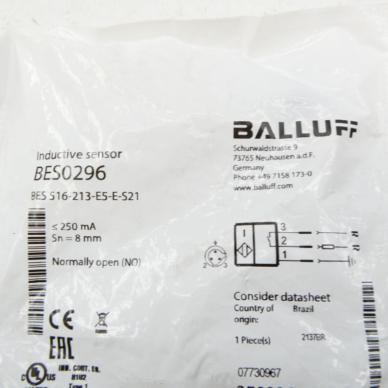 BALLUFF BES0296 BES516-213-E5-E-S21 NSMP