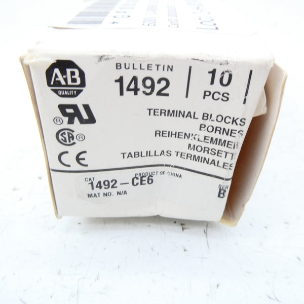ALLEN BRADLEY 1492-CE6 SER. B (PKG OF 5) (WH) NSMP