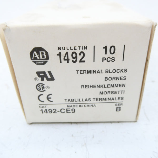 ALLEN BRADLEY 1492-CE9 SER. B (PKG OF 10) (WH) NSMP