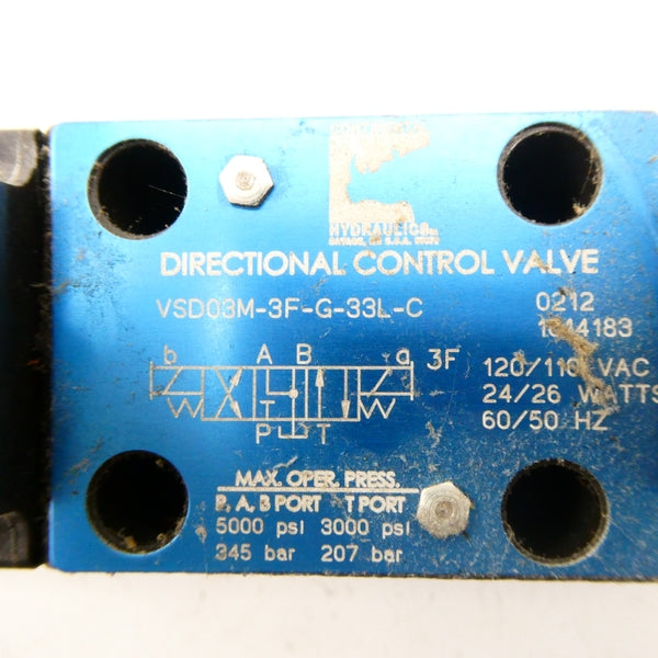 CONTINENTAL HYDRAULICS VSD03M-3F-G-33L-C 110/120VAC 5000PSI NSNP