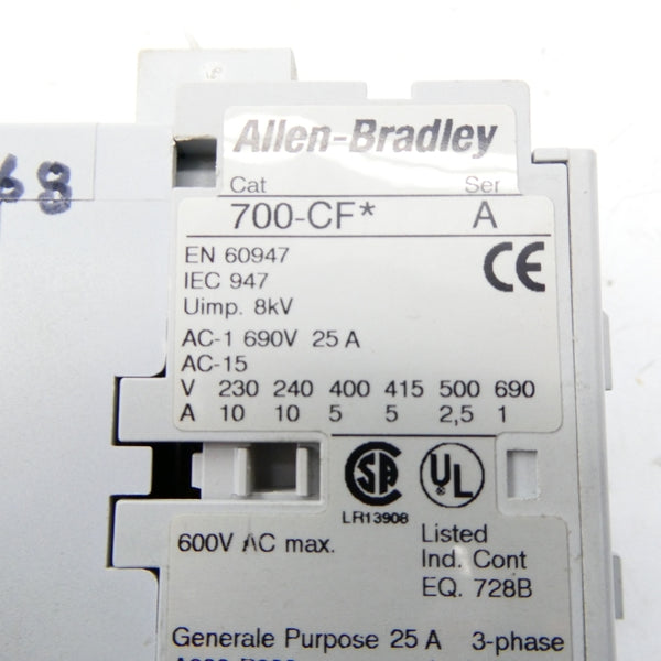 ALLEN BRADLEY 700-CF40EJ SER. A 24V NSNP