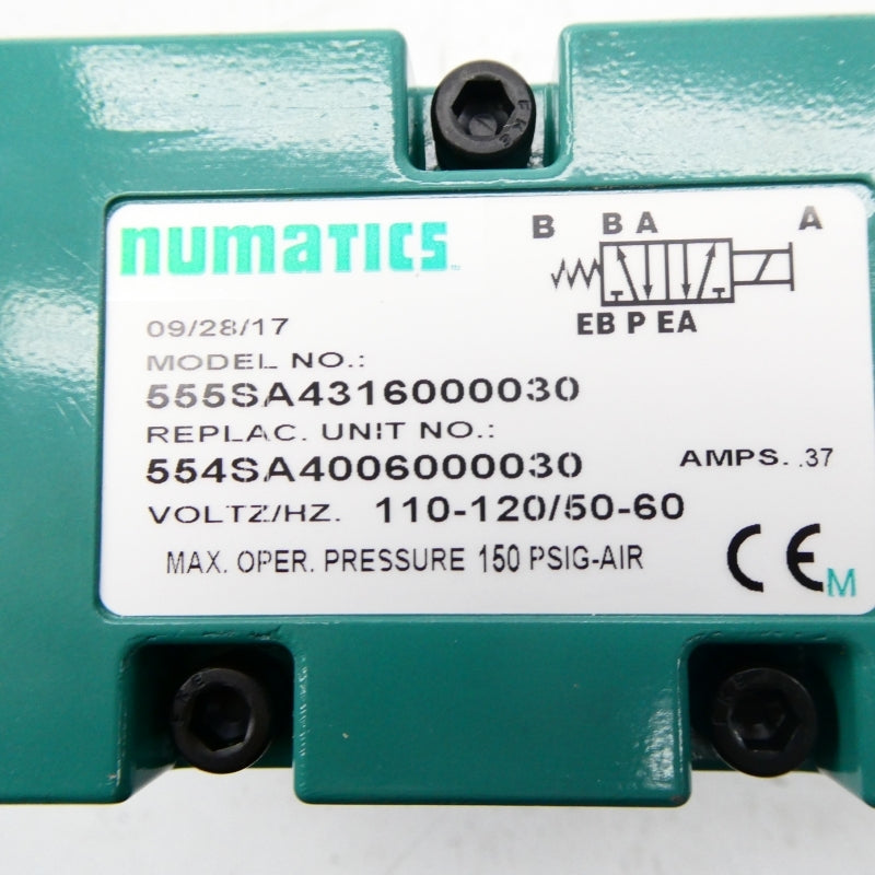 NUMATICS 554SA4316000030 110-120V .37A 150PSI NSNP