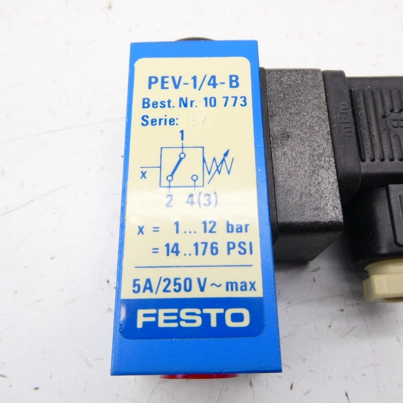 FESTO PEV-1/4-B 10773 250V 5A 14-176PSI NSMP