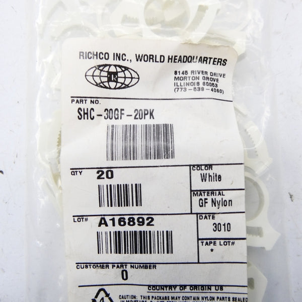 RICHCO SHC-30GF-20PK (PKG OF 20) NSMP