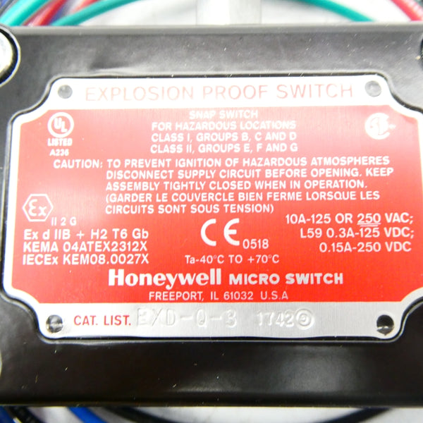 HONEYWELL EXD-Q-3 250VAC 10A NSNP