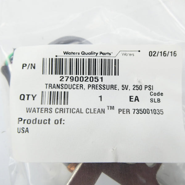 WATERS QUALITY PARTS 279002051 5V 250PSI NSMP
