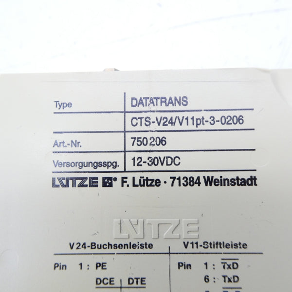 LUTZE CTS-V24/V11PT-3-0206 750206 12-30VDC NSNP