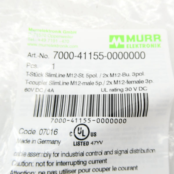MURR ELEKTRONIK 7000-41155-0000000 60VDC 4A NSMP