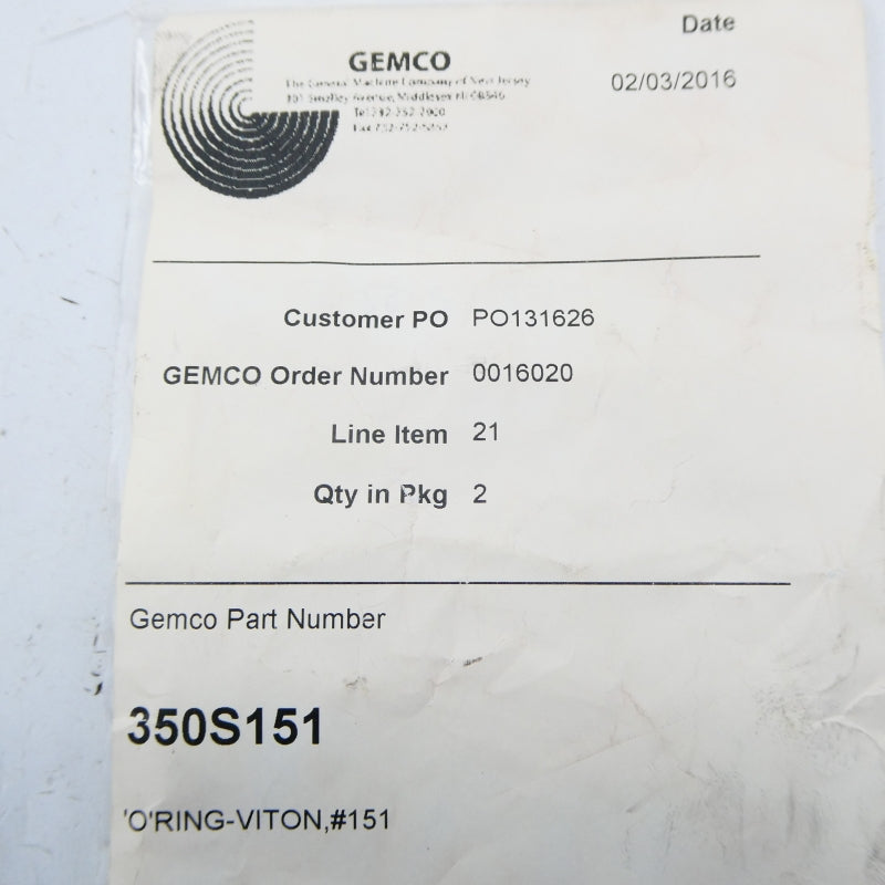 GEMCO 350S151 (PKG OF 2) NSMP