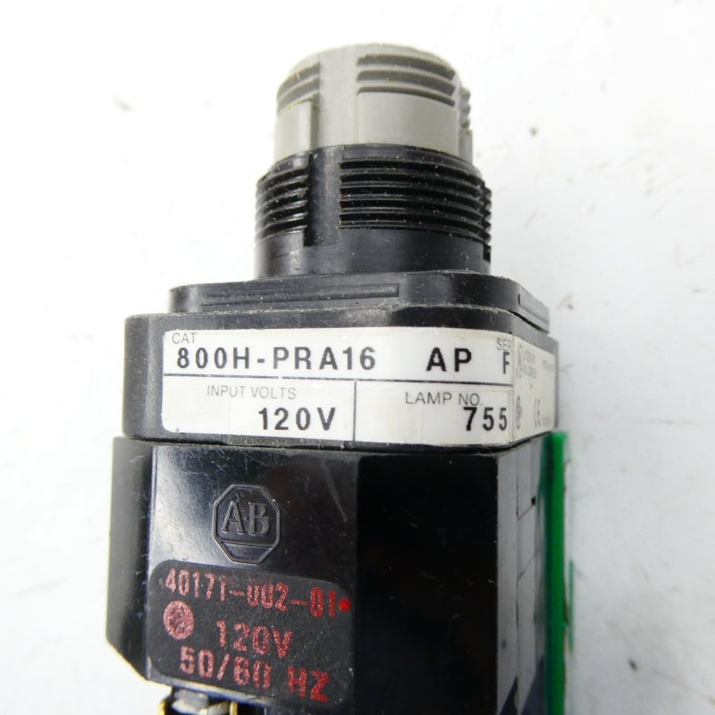 ALLEN BRADLEY 800H-PRA16 AP SER. F 120V (AS PICTURED) NSNP
