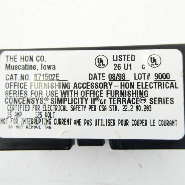 THE HON 871502E 125V 15A NSNP