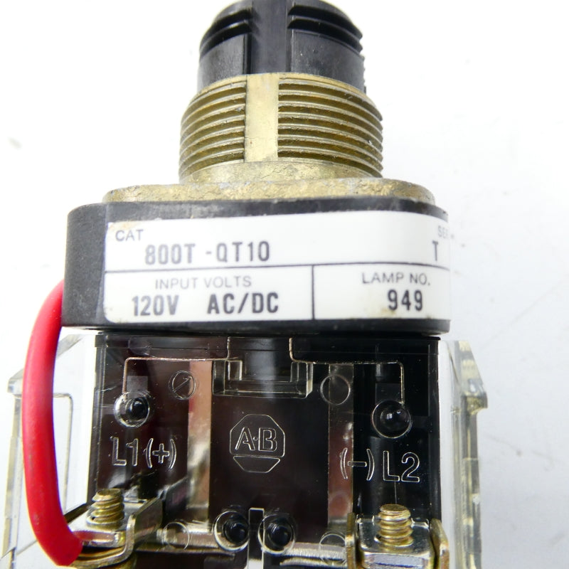 ALLEN BRADLEY 800T-QT10 SER. T 120VAC/DC NSNP