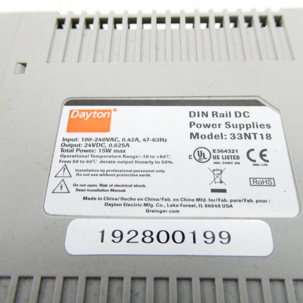 DAYTON 33NT18 100-240VAC 0.42A NSNP
